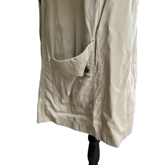 Cotton On Beige Lyocell Open Front Jacket Small Oversized Relaxed Minimalist - Picture 9 of 15